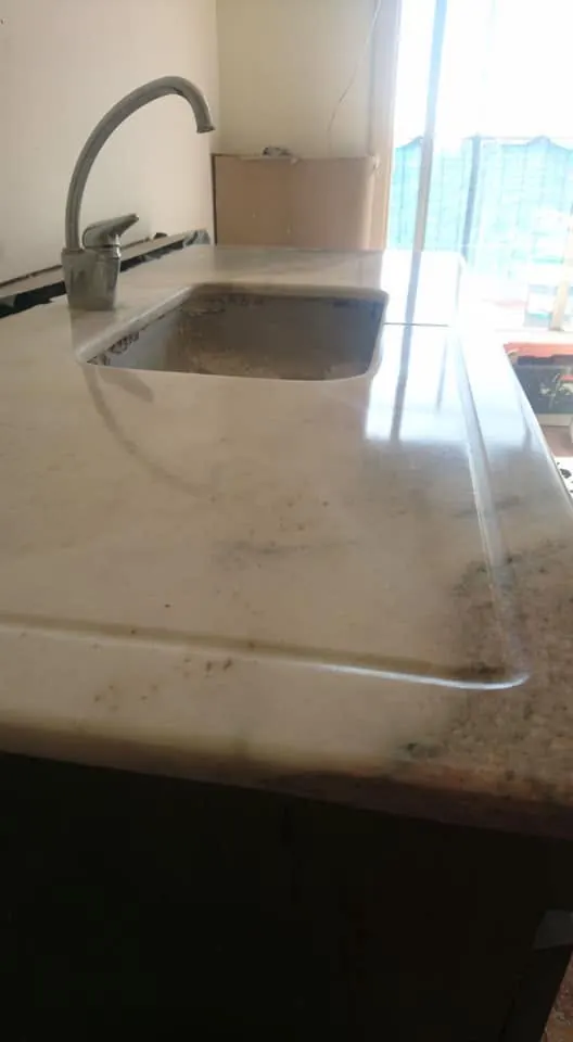 Pulido de pisos de mármol — trabajo de Cristal Pulidos