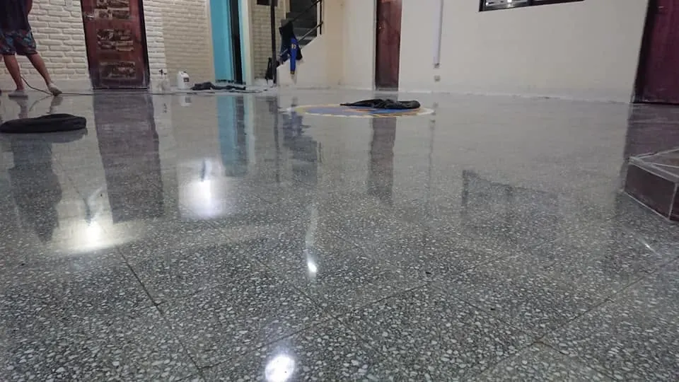 Cristalizado de pisos — trabajo de Cristal Pulidos